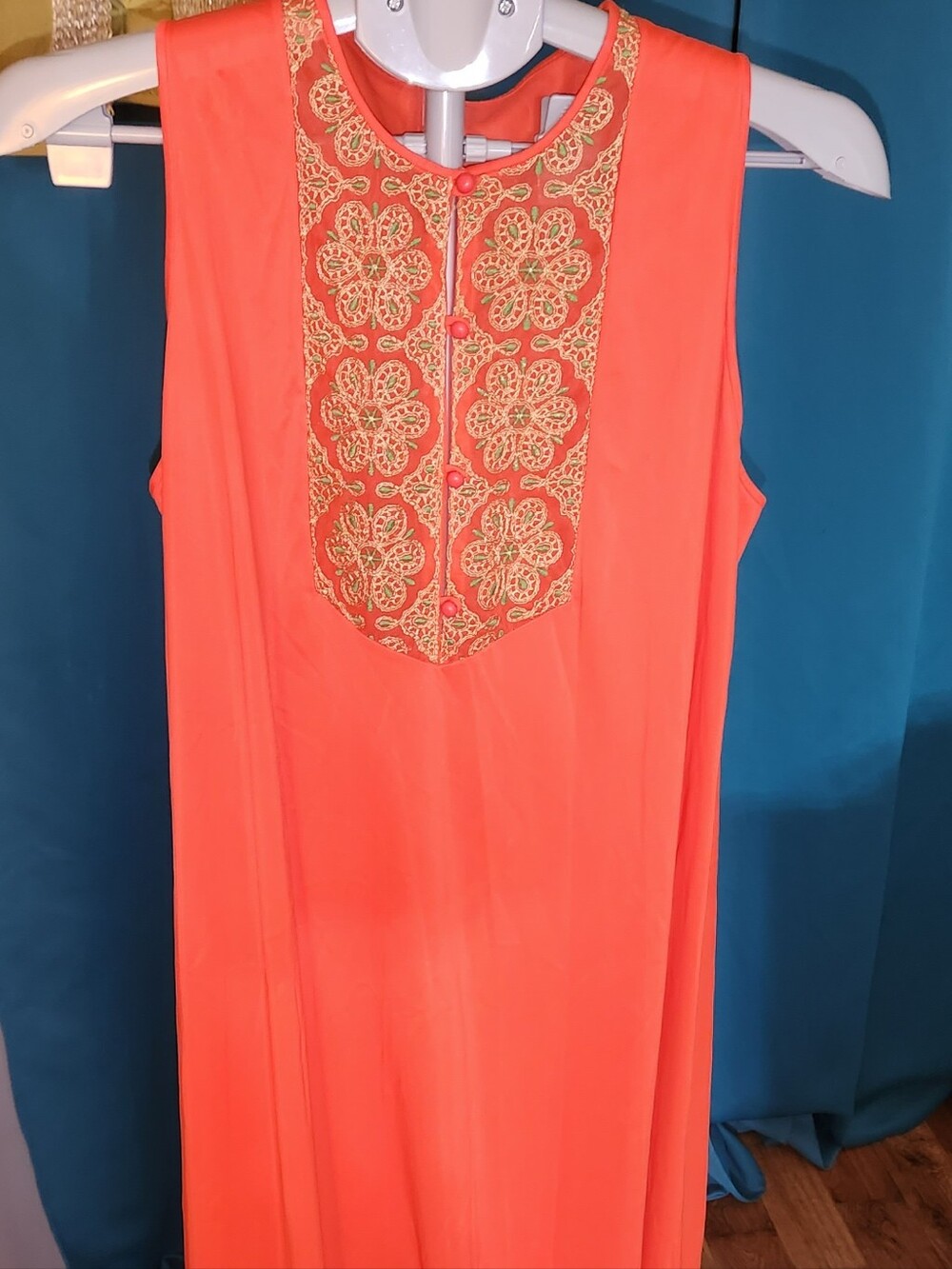 Vintage 70s Maxi Gown & Robe Peignoir Set